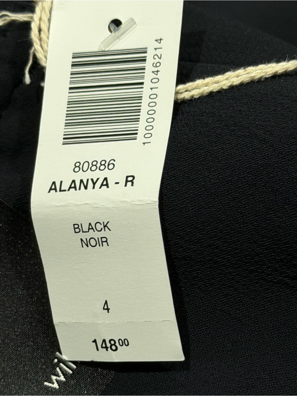 Aritzia Wilfred Alanya Black Pant Trouser Women Size 4 Wide Leg NEW - Picture 9 of 10
